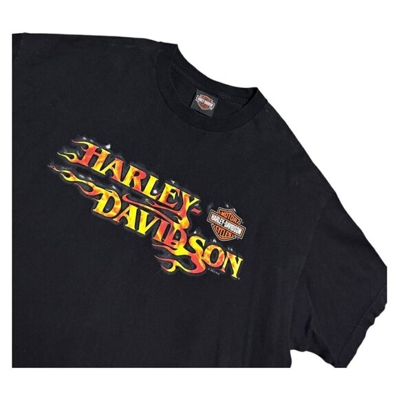 Harley Davidson Motorcycle Flames Orlando Florida Biker Tee Shirt Mens XL - Picture 3 of 5